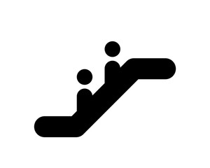 Escalator line icon. Elevator sign. Shopping stairway symbol. Quality design element. Editable stroke. Vector