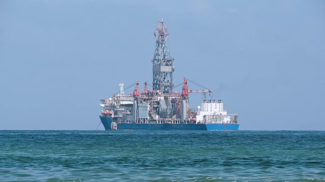 Drill Ship in the Sea