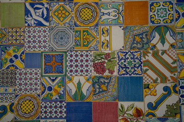 Typical tiles Sicily Italy