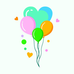 set of colorful balloons. Colorful festive balloons
