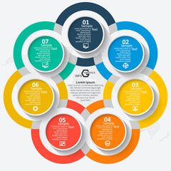 Abstract 3D Paper Infographics. Business template .Vector illustration
