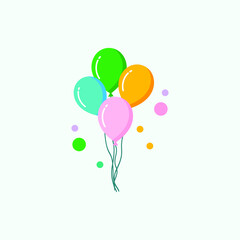 set of colorful balloons. Colorful festive balloons