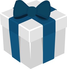 Vector emoticon illustration of a gift