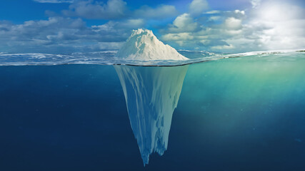 Iceberg Illustration - obrazy, fototapety, plakaty