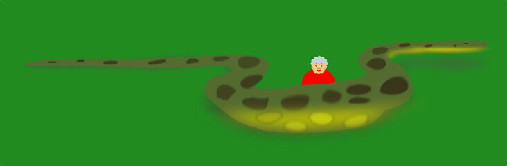person with anaconda