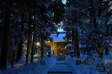 世界遺産　冬の平泉中尊寺
