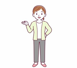 Young woman in a cardigan