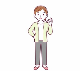 Young woman in a cardigan