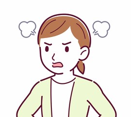 Young woman in a cardigan