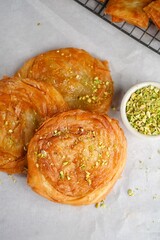 Fried Parotta / Sweet Porotta - Easy Khaja or Chiroti , selective focus