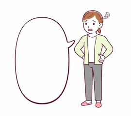 Young woman in a cardigan