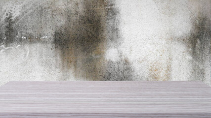 Mockup for display of product. Wooden shelf desk with blurred abstract pink background.
