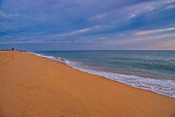 Fototapeta na wymiar Poovar golden sand beach