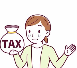 Young woman in a cardigan_tax