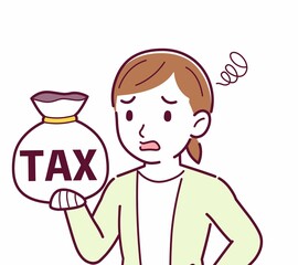 Young woman in a cardigan_tax