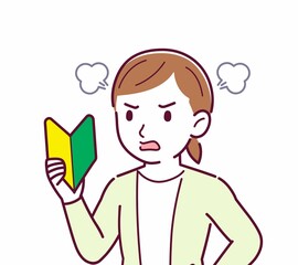 Young woman in a cardigan_beginner