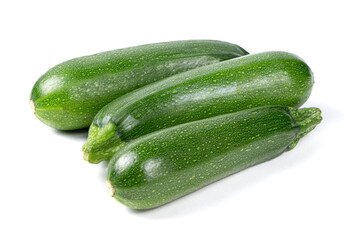 A zucchini isolated on a white background. Vegetables. Healthy food. Vegan food