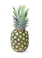A pineapple isolated on a white background. Healthy food. Vegan food.