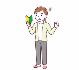 Young woman in a cardigan_beginner