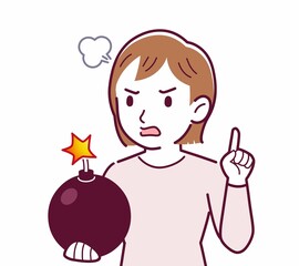 Young woman in a cardigan_bomb