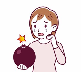 Young woman in a cardigan_bomb