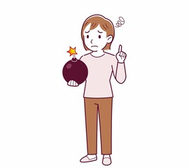 Young woman in a cardigan_bomb