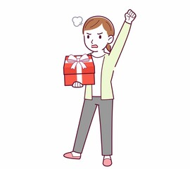 Young woman in a cardigan_Present