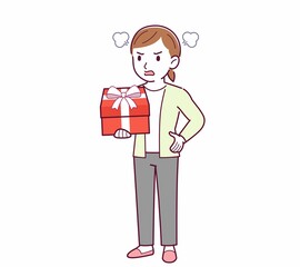 Young woman in a cardigan_Present