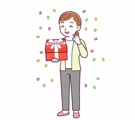 Young woman in a cardigan_Present