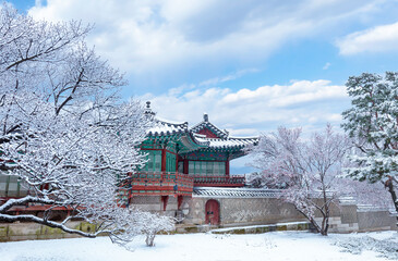 Winter of Changdeokgung Palace Secret Garden in Seoul South Korea