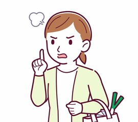 Young woman in a cardigan_shopping