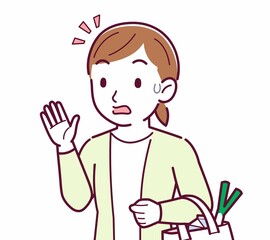 Young woman in a cardigan_shopping