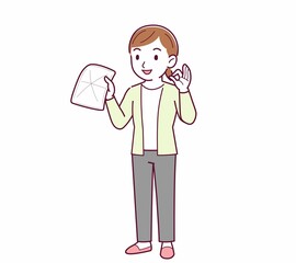 Young woman in a cardigan_rag