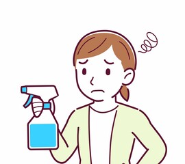 Young woman in a cardigan_spray