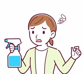 Young woman in a cardigan_spray