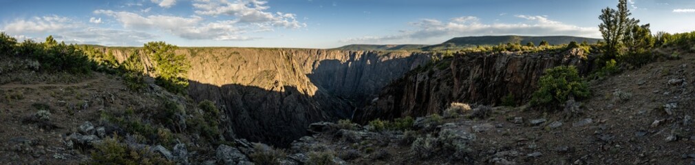 Panorama from the Edge of the North Rim of the Black Canyon of the Gunnison