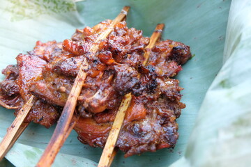 Grilled Chicken on banana leaf