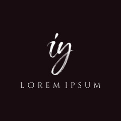 Letter IY luxury logo design vector