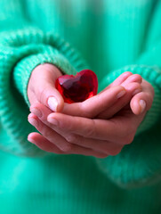 Valentines Day background with hearts.
