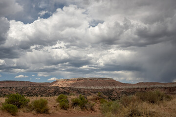 Rain Clouds Hang Over Desert Plateau