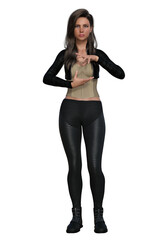 Fototapeta premium urban fantasy female 3D render