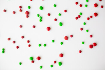 simple white flat lay christmas scene