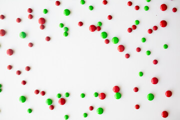 simple white flat lay christmas scene