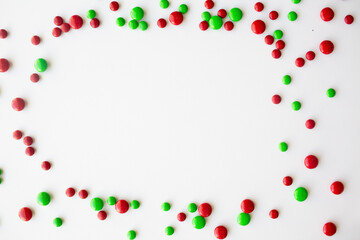 simple white flat lay christmas scene