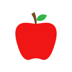 Vector Apple Flat Design Illustration