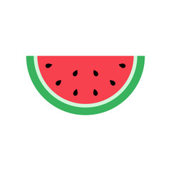 Vector Watermelon Flat Design Illustration