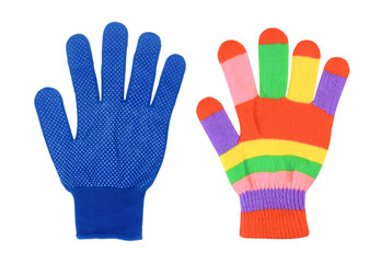 gloves two style isolated on white with clipping path