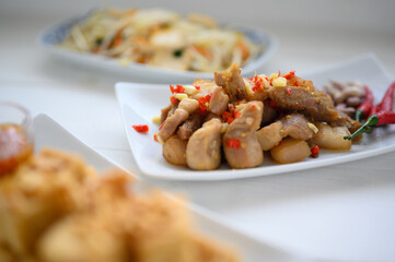 Stir Fried Pork with Salt garlic and pepper