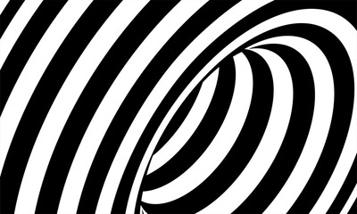 abstract stripes wavy optical art black monochrome lines vector illustration part 4