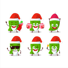 Santa Claus emoticons with green mango cartoon character